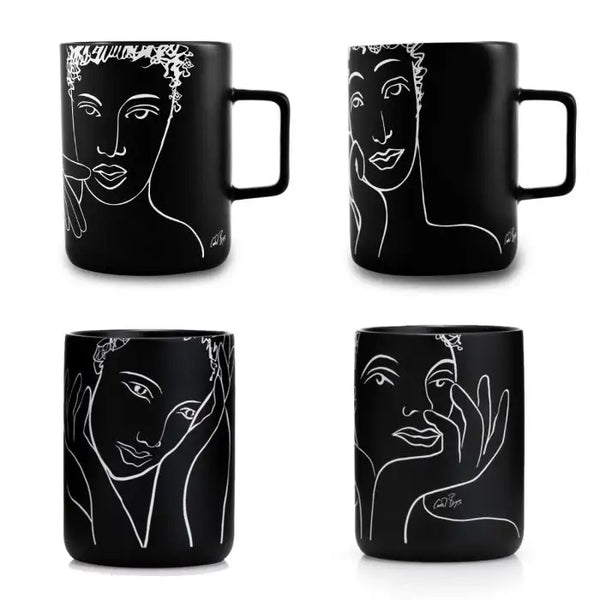 Sketchbook Black MUG SET OF 4