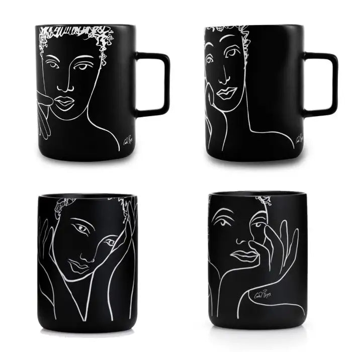 Sketchbook Black MUG SET OF 4