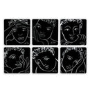 Sketchbook Black COASTER SET OF 6