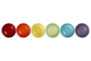 Stoneware Rainbow Set of 6 Cereal Bowls
