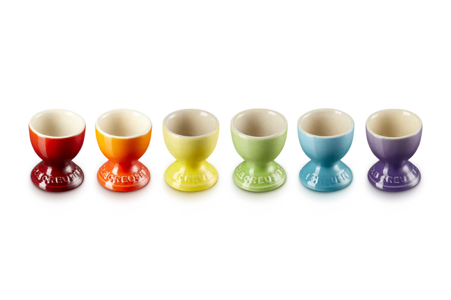 Stoneware Rainbow Set of 6 Egg Cups