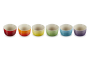 Stoneware Rainbow Set of 6 Mini Ramekins