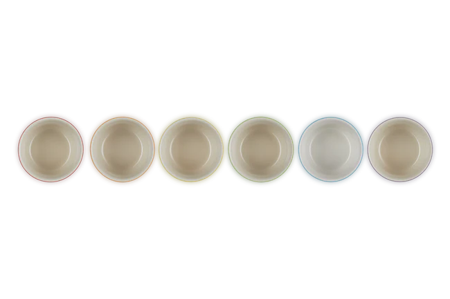 Stoneware Rainbow Set of 6 Mini Ramekins