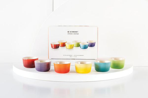 Stoneware Rainbow Set of 6 Mini Ramekins