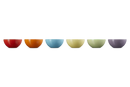Stoneware Rainbow Set of 6 Snack Bowls