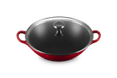 Cast Iron Signature Wok with Glass Lid